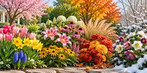 A lush garden with myriad flowers in bloom.