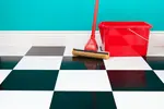 Tips for cleaning linoleum floors. Most of these floors are "no-wax" (not an entirely accurate term) and come with a protective coating.
