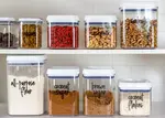 Kitchen food storage tips. No pantry? No problem. Kitchen food storage is as simple as organizing a few large cabinets close to your refrigerator and stove.