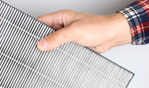 Replace the filter in your home heating and cooling units.