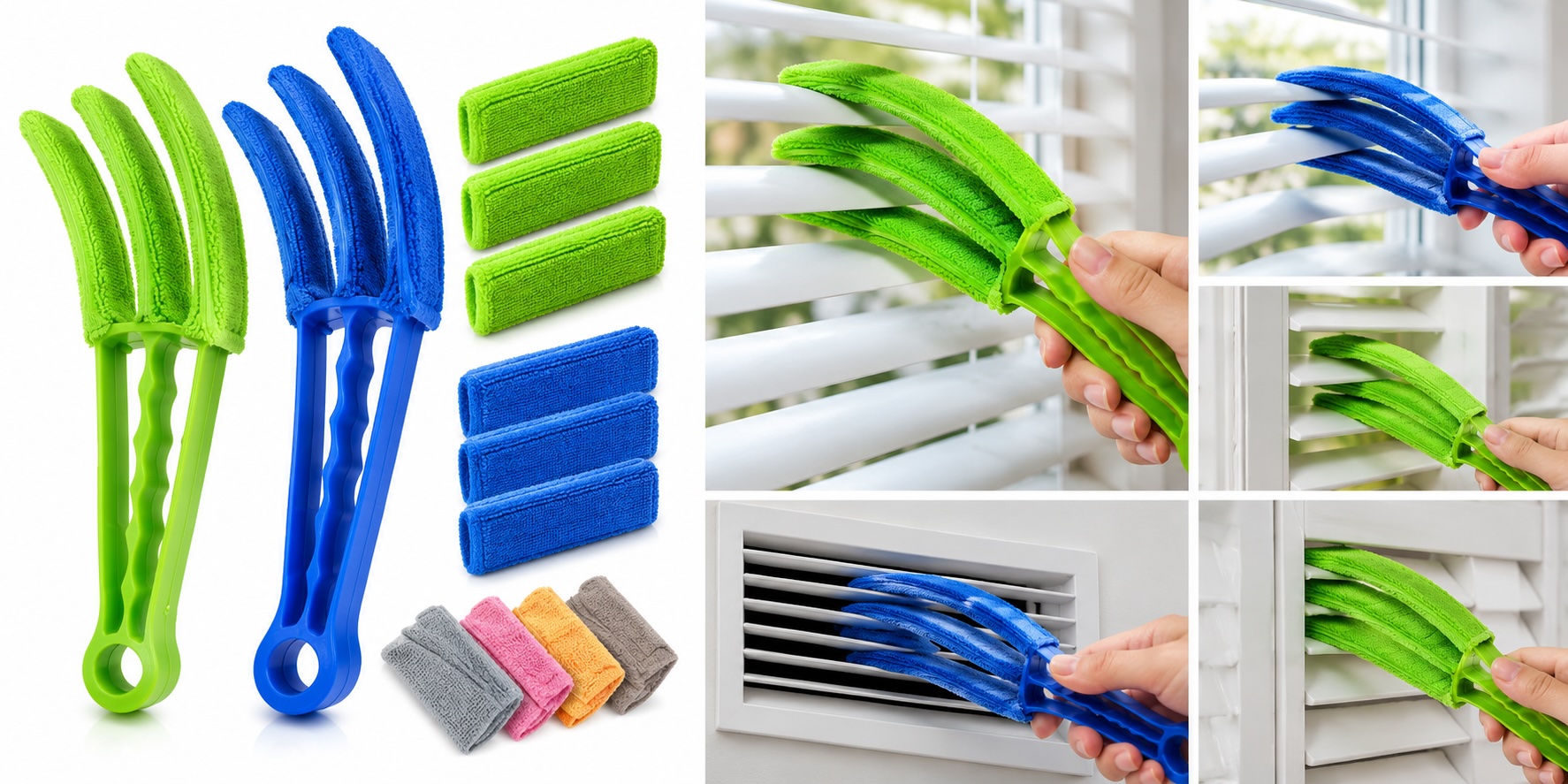 Window blind and shutter cleaning brush.