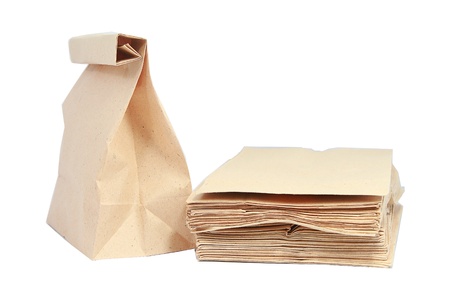 Brown paper lunch bags.