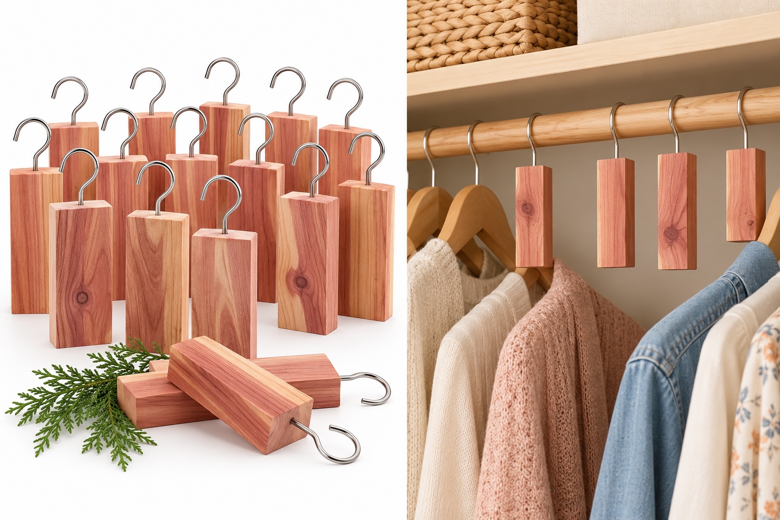 Cedar closet fresheners.