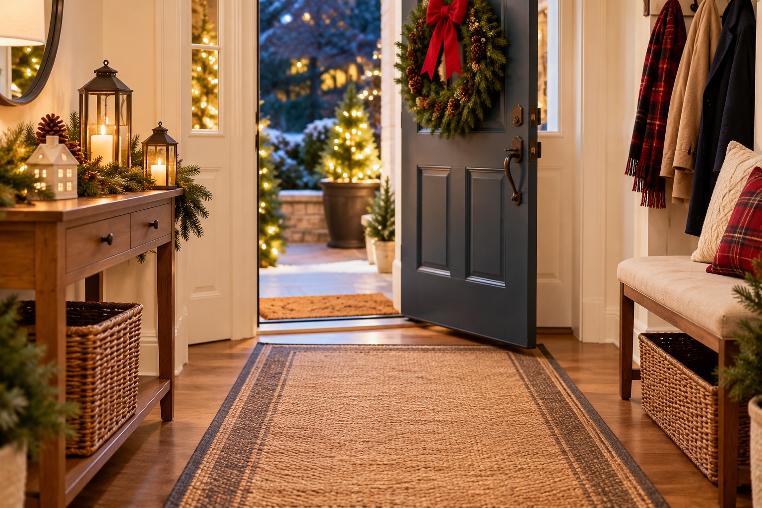 Clear entryway to a holiday home.