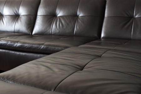 Leather furniture is easy to clean and hard to stain.