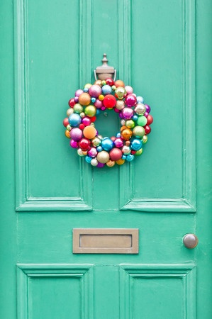 Welcome guests at the door for a party friendly home. A door wreath gets the party vibe started before guests step inside your home.